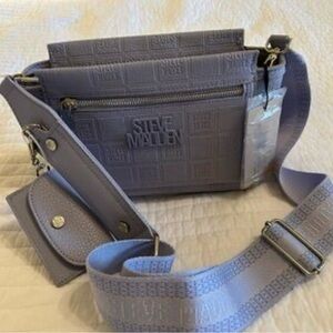 Steve Madden Blue Embossed Crossbody Bag
